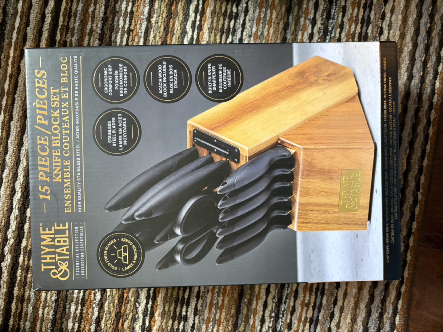 15-Pc Knife Set – Thyme & Table - $45