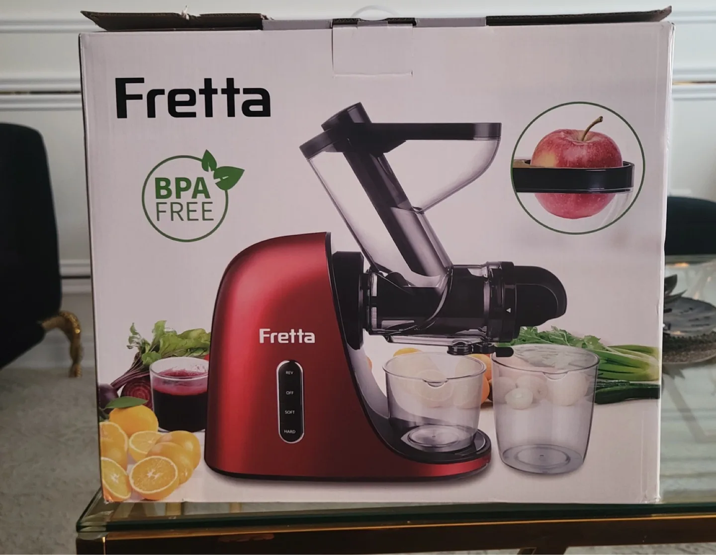 Fretta Slow Masticating Juicer - Red thumbnail