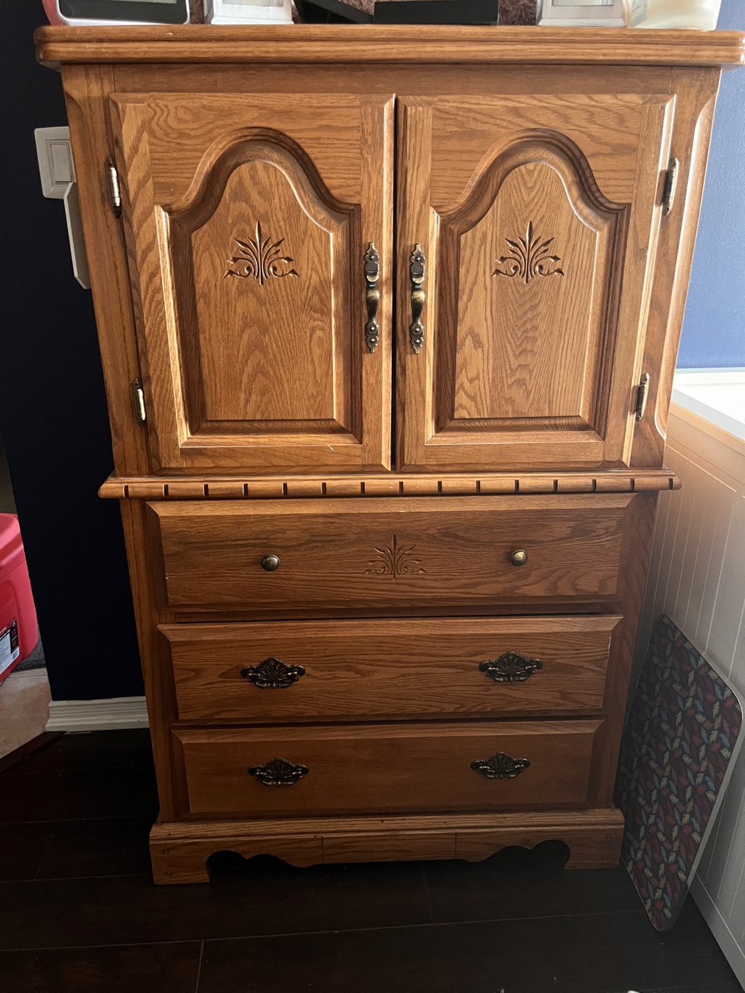 Vintage Oak Armoire/Dresser