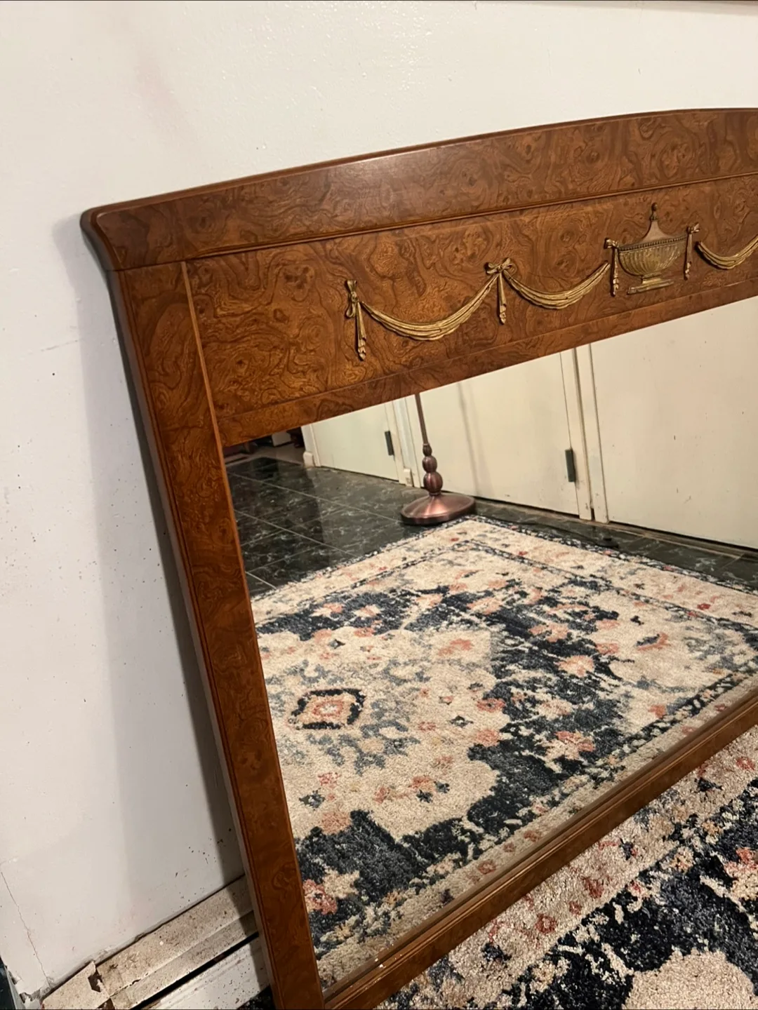 Extra Large Vintage Mirror w/Wood Frame - Delivery Extra image indicator(2)