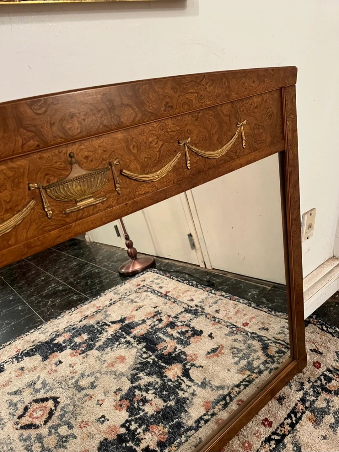 Extra Large Vintage Mirror w/Wood Frame - Delivery Extra image indicator(3)