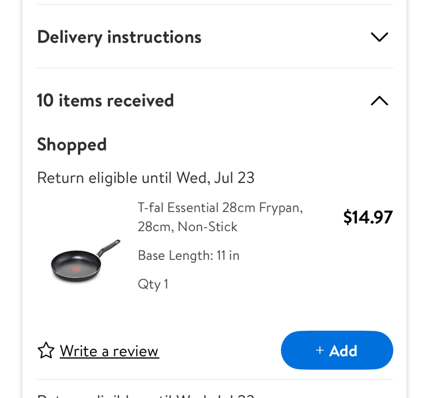 T-fal 28cm Non-Stick Frypan (not induction compatible) - photo 2