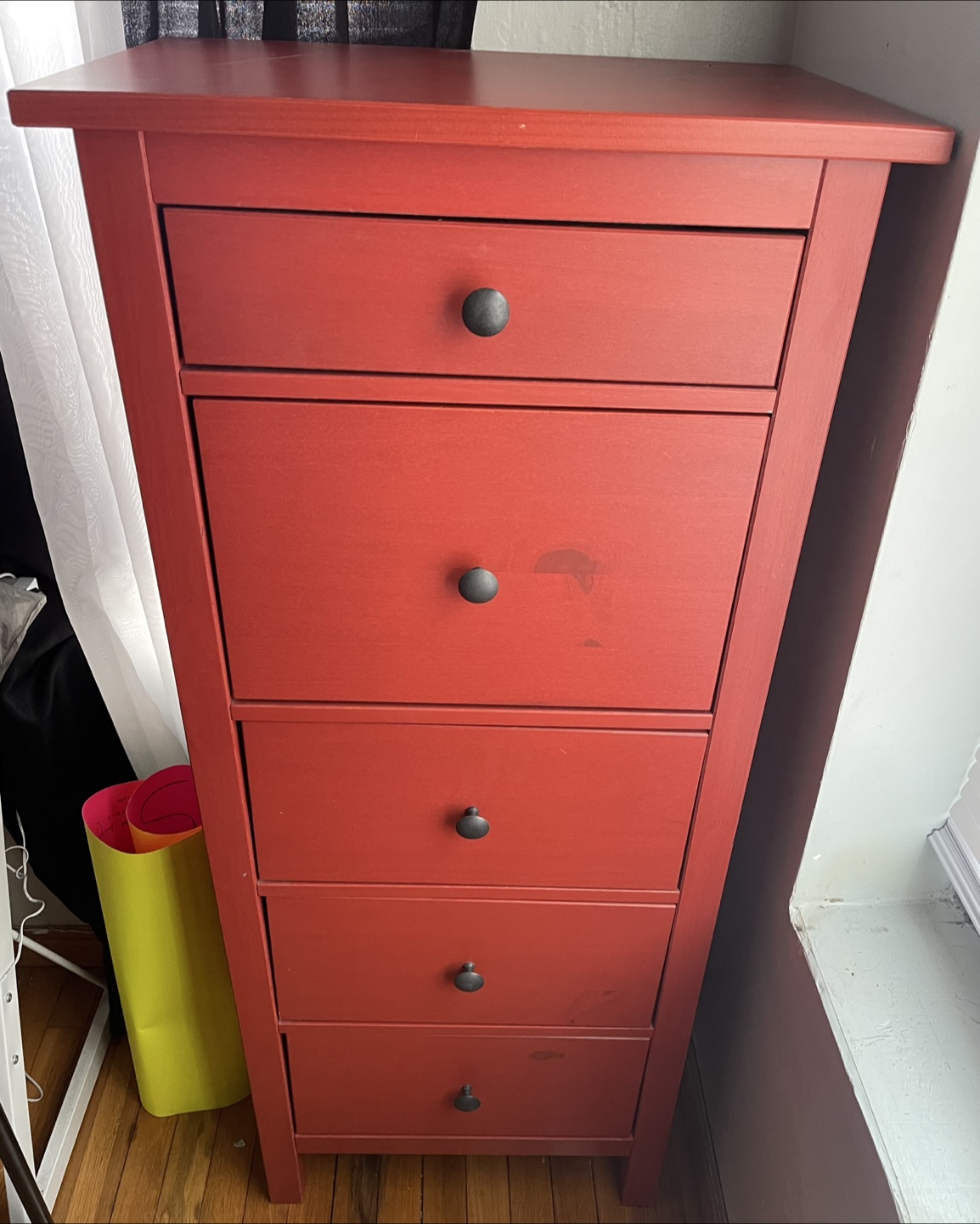 IKEA Hemnes 5 Drawer Natural Wood Tall Dresser - photo 2