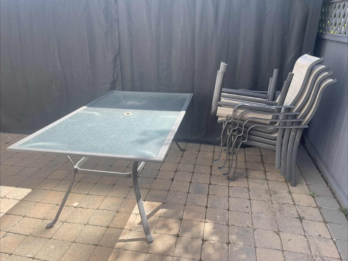 Patio Table Set with 4 Chairs & 2 Ottomans - photo 3