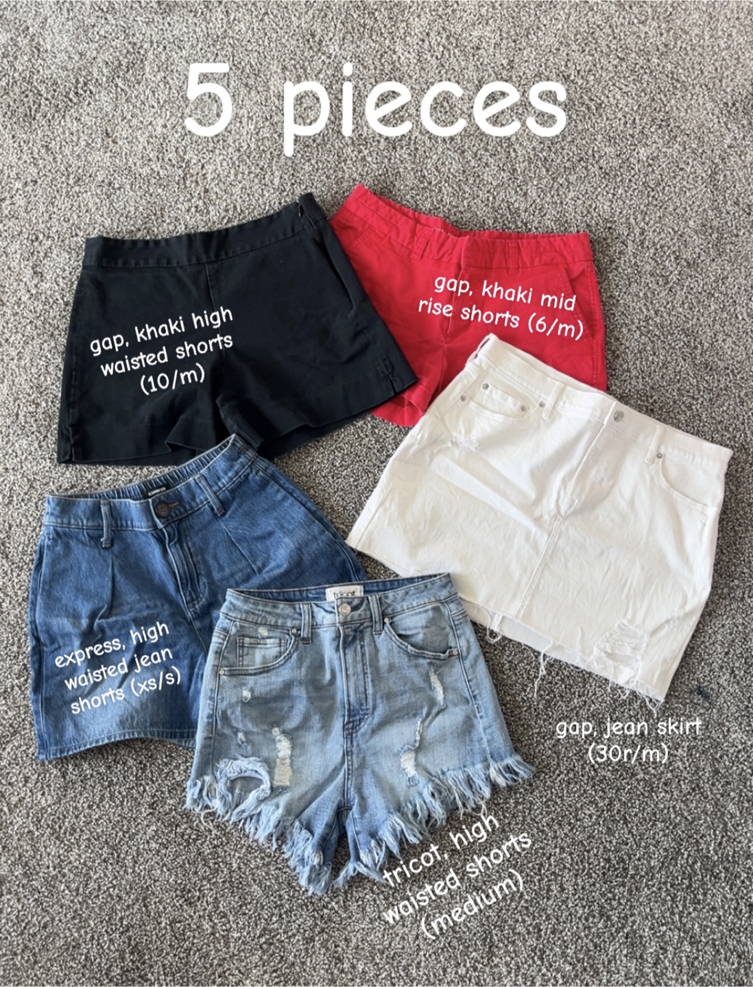 5 Piece Women’s Shorts Bundle