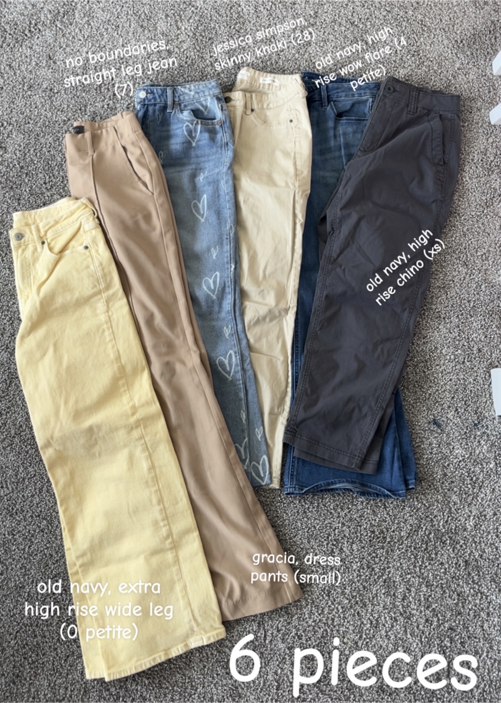 6 Pairs of Women’s Jeans and Pants