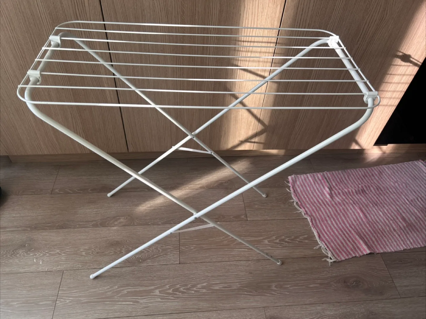 IKEA White Folding Clothes Drying Rack thumbnail