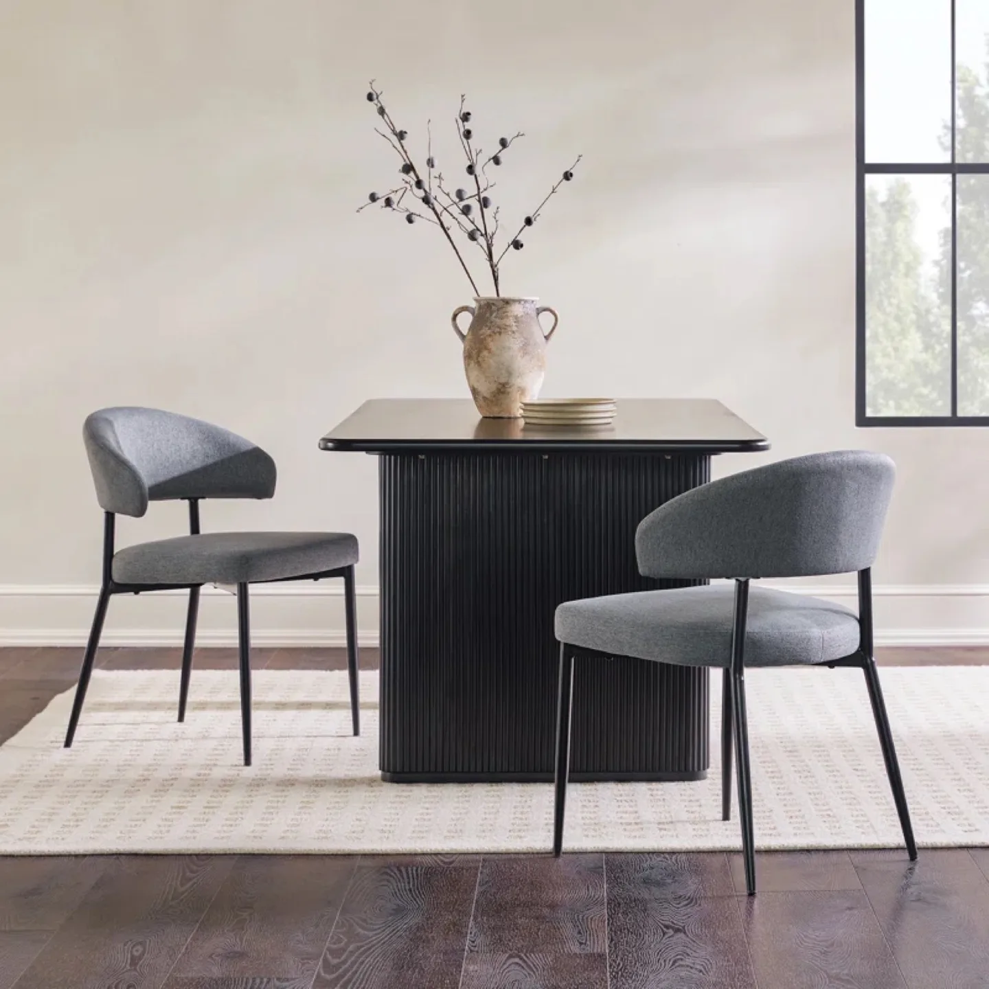 Curved Upholstered Chair (Set of 2) thumbnail