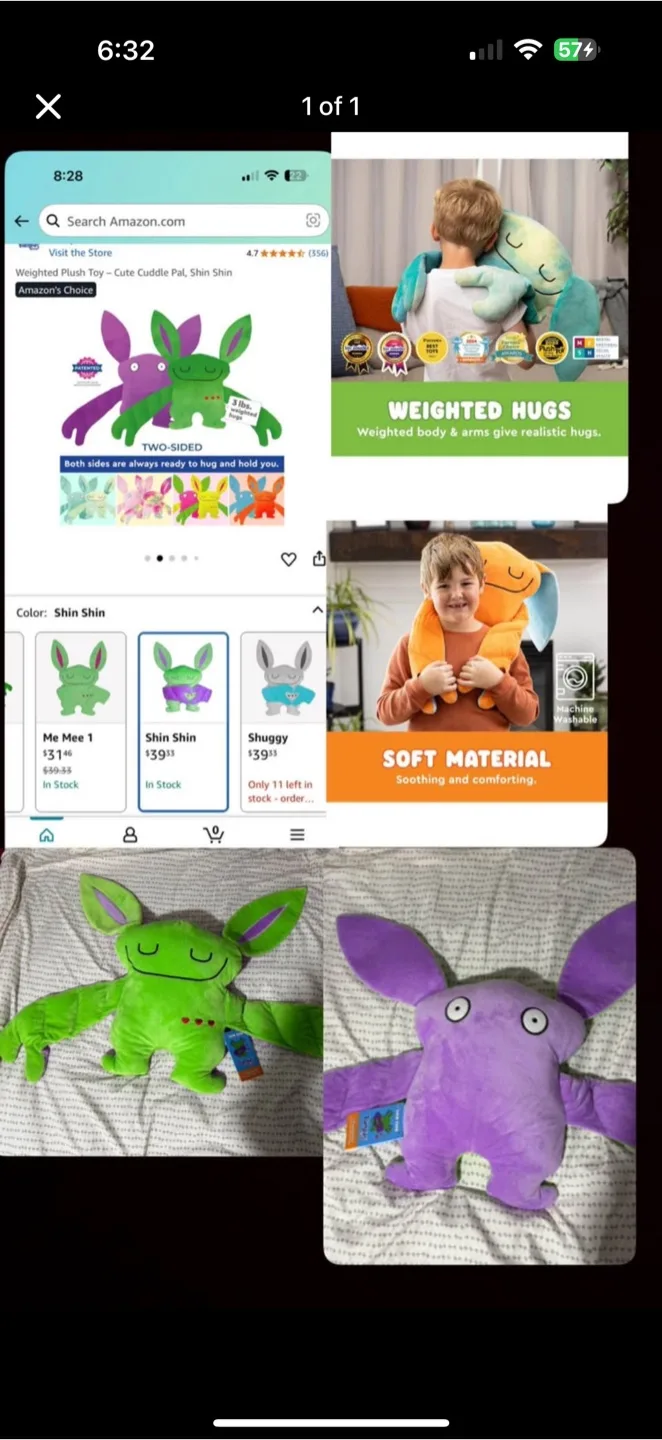 Weighted Plush Toy - Cute Cuddle Pal, Shin Shin thumbnail