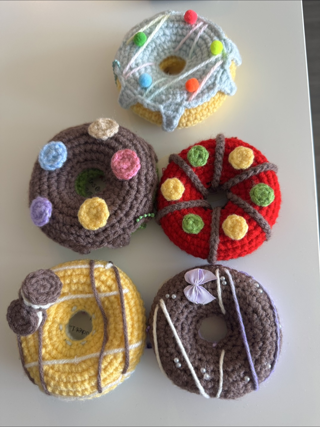Handmade Crochet Donuts with chain