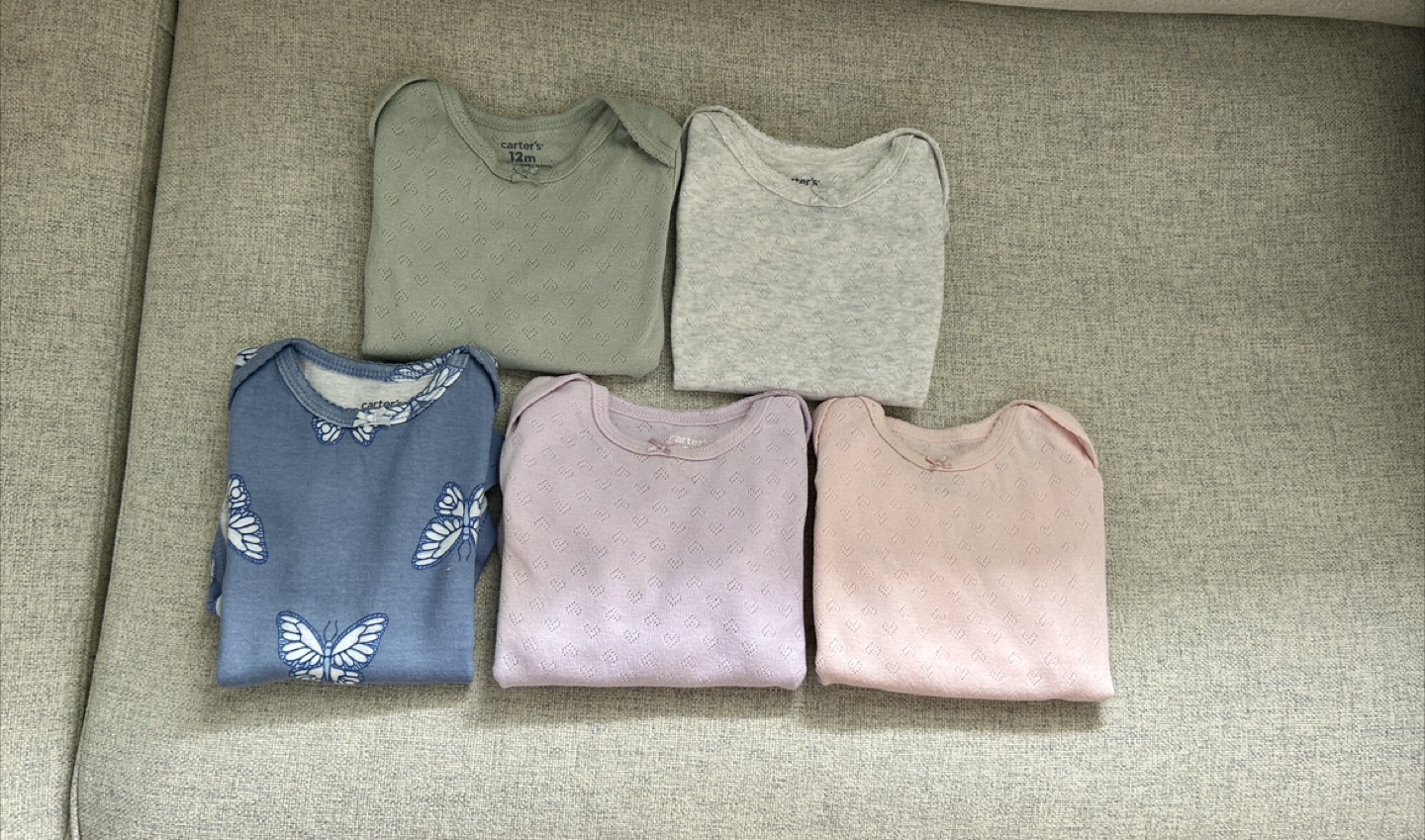 Carter's 12M Baby Bodysuits (5)