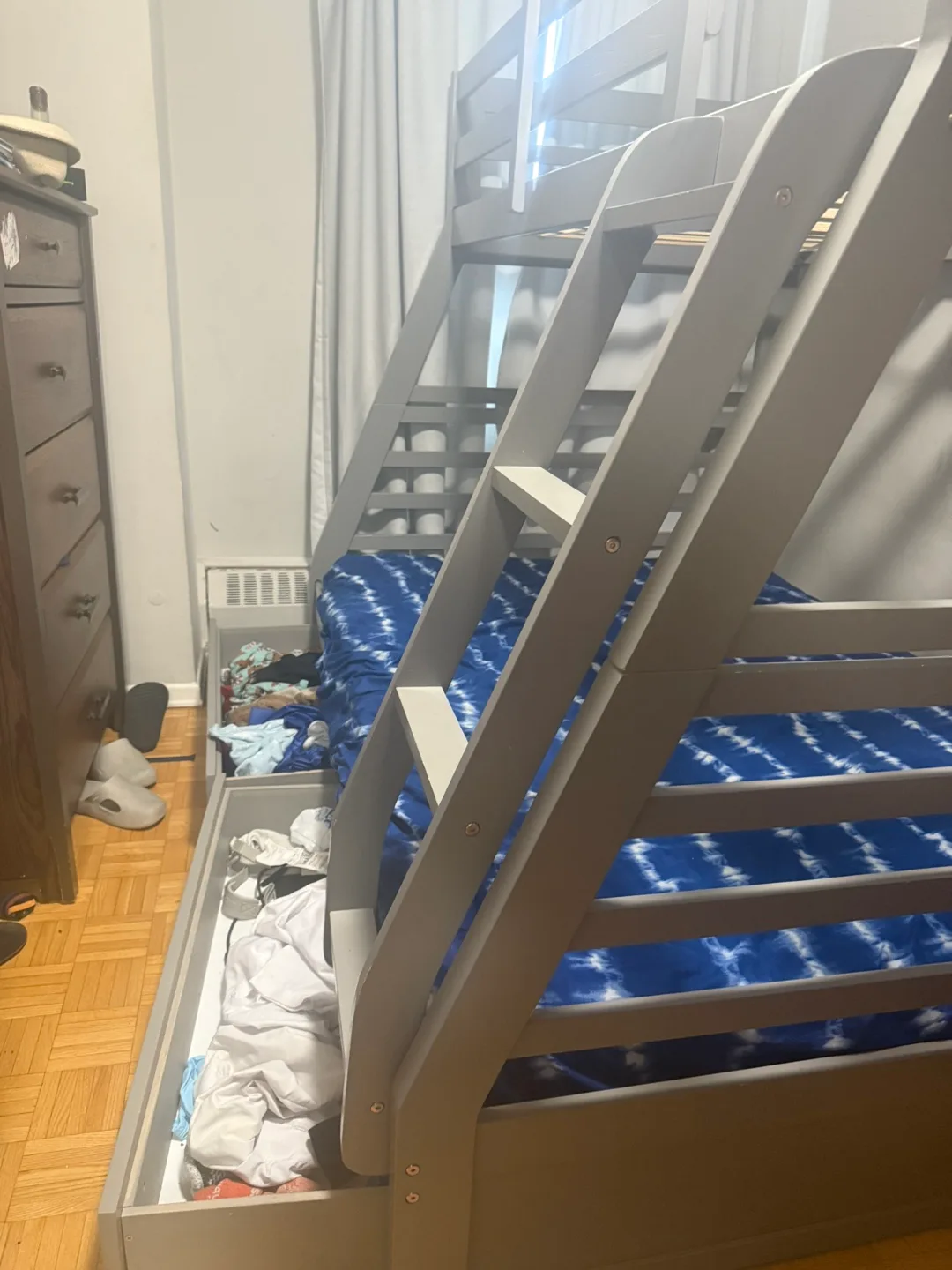 Grey Bunk Bed with Storage thumbnail