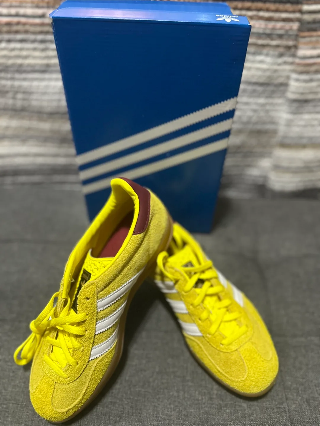 Adidas Gazelle Yellow Suede Shoes with Box thumbnail