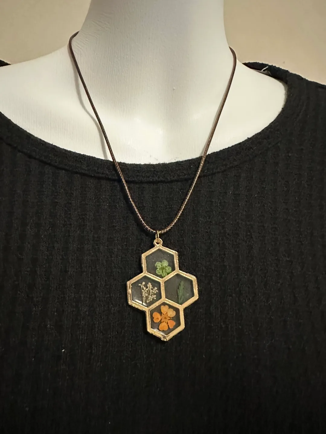 Handmade Floral Heart Pendant Necklace thumbnail