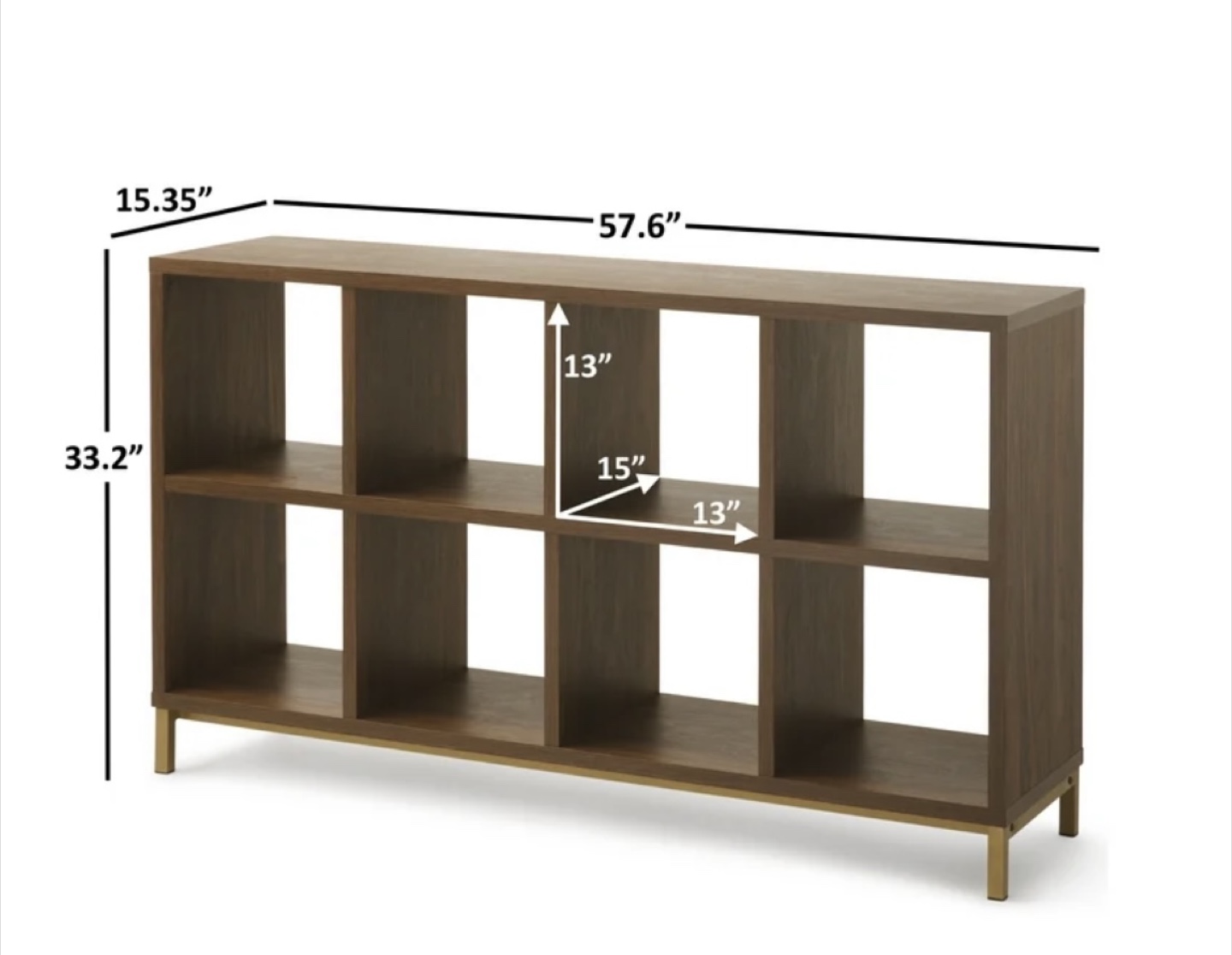 Brown 8-Cube Organizer Shelf - photo 4