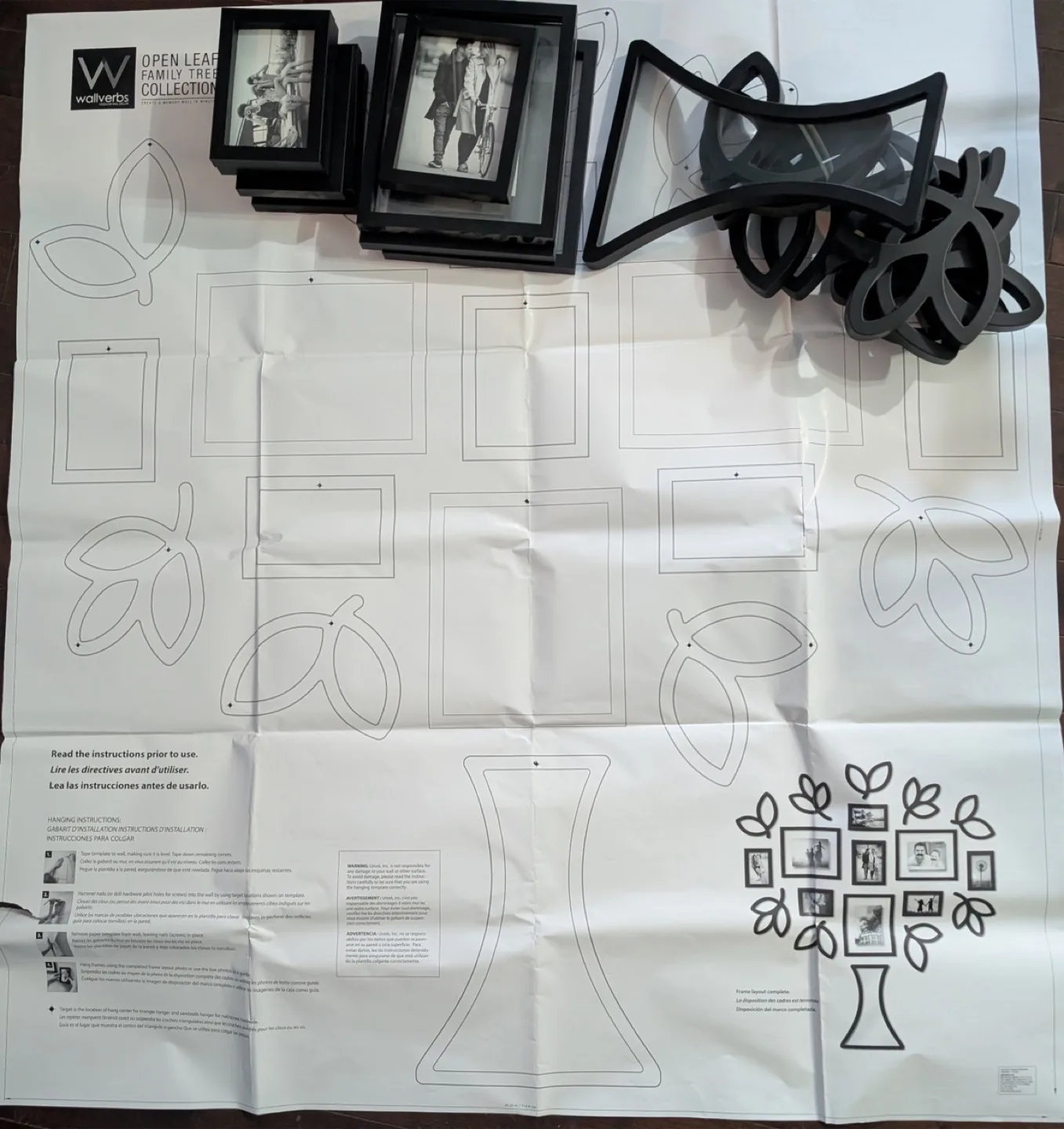 Wallverbs Open Leaf Family Tree Collection