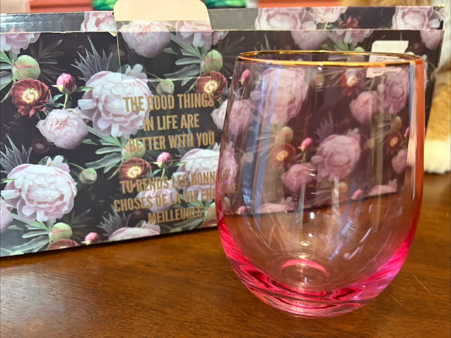 NEW 4 Stemless Wine Glasses thumbnail
