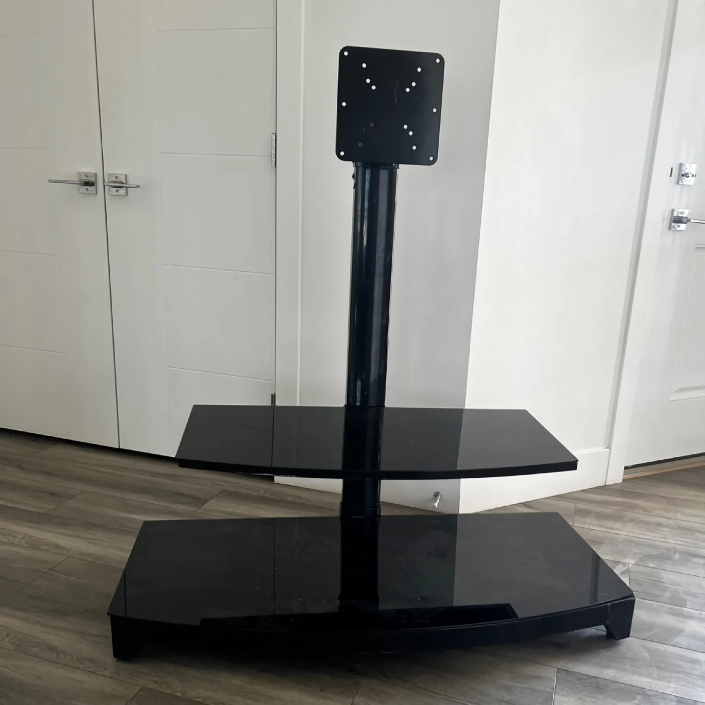 Black Glass TV Stand with Mount thumbnail