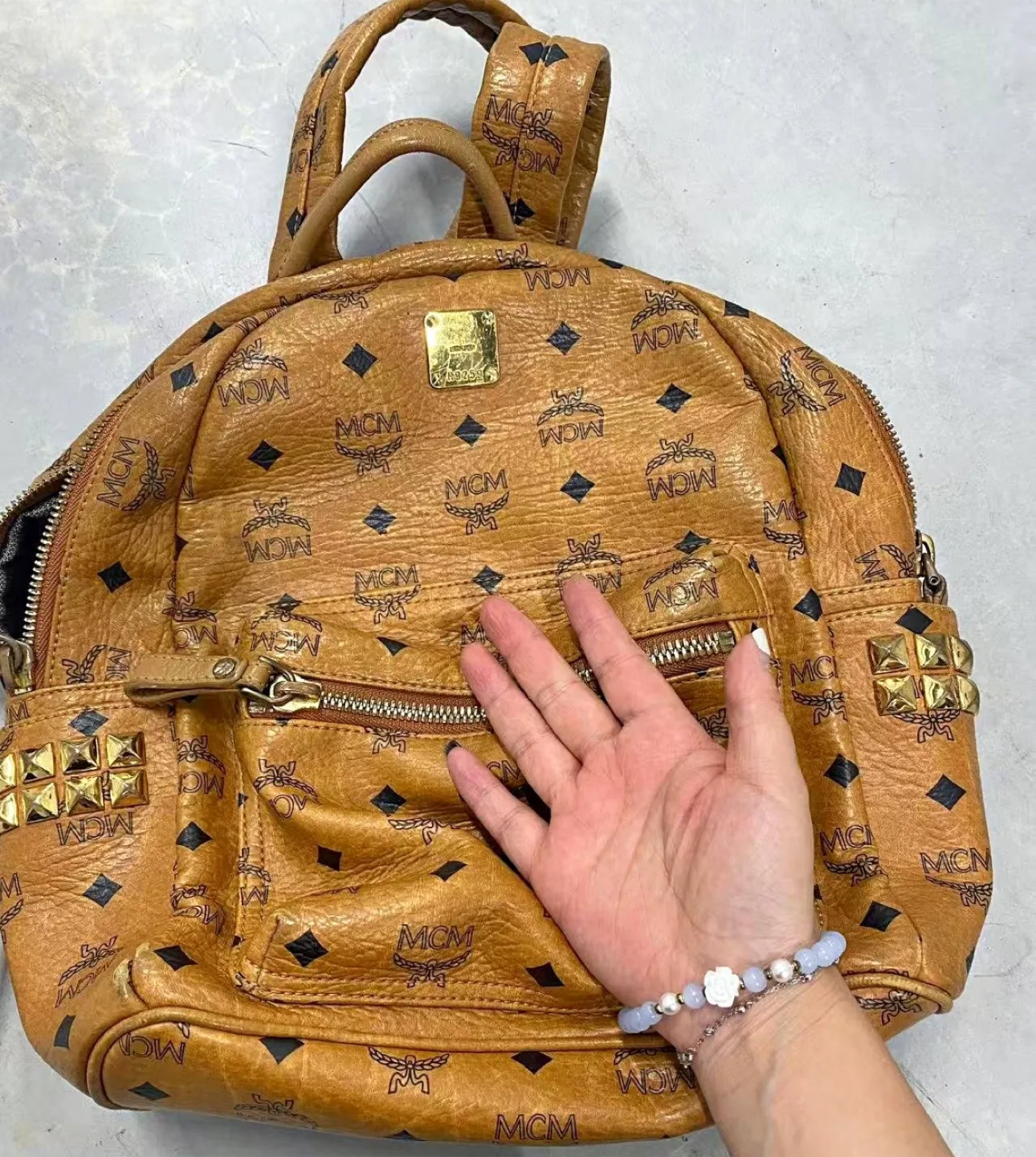 MCM Backpack authentic used a few times thumbnail