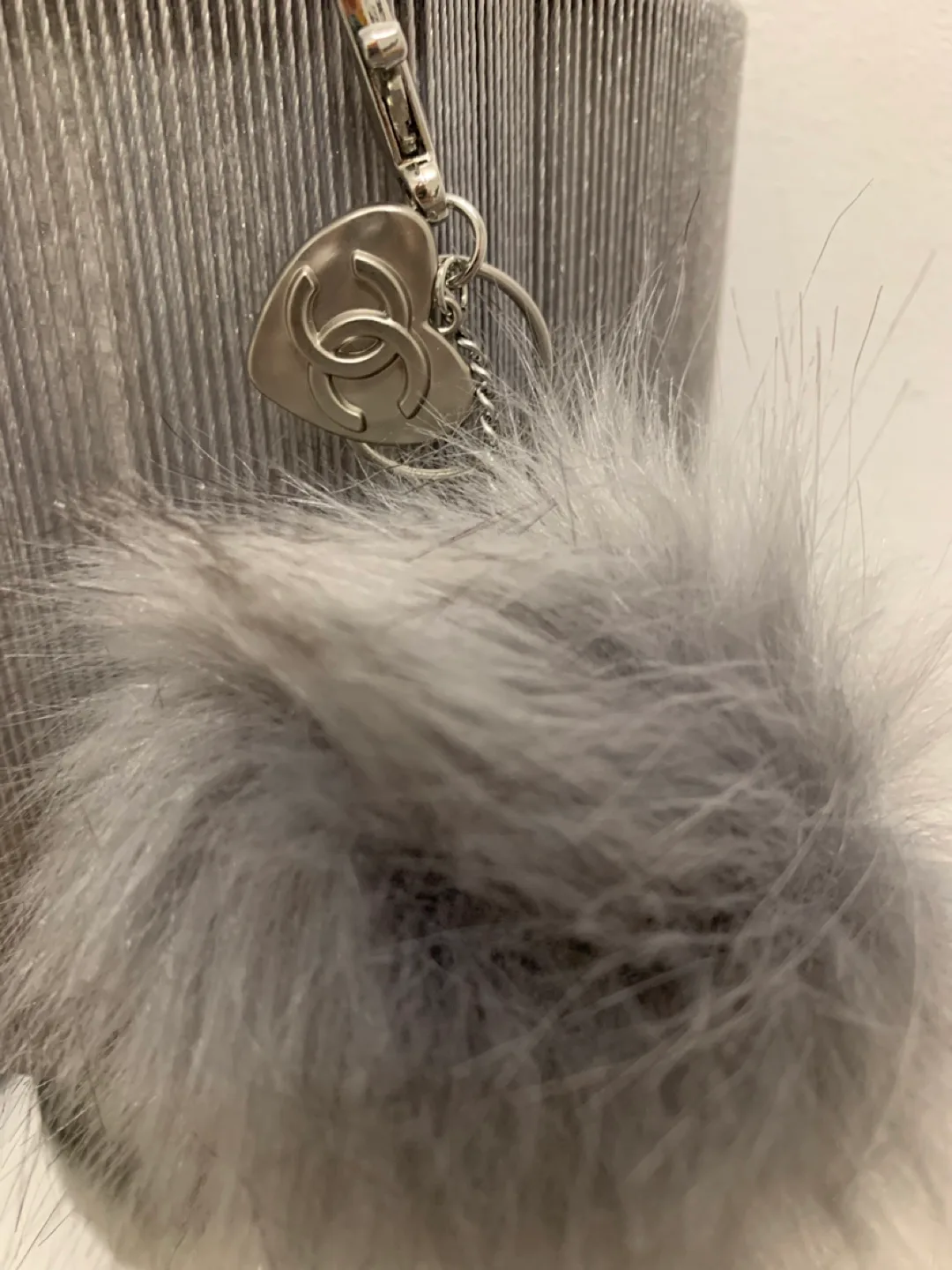 Chanel Heart Charm with Furry Ball thumbnail