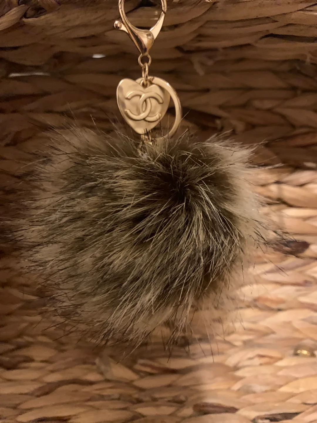 Chanel Heart Charm Keychain thumbnail