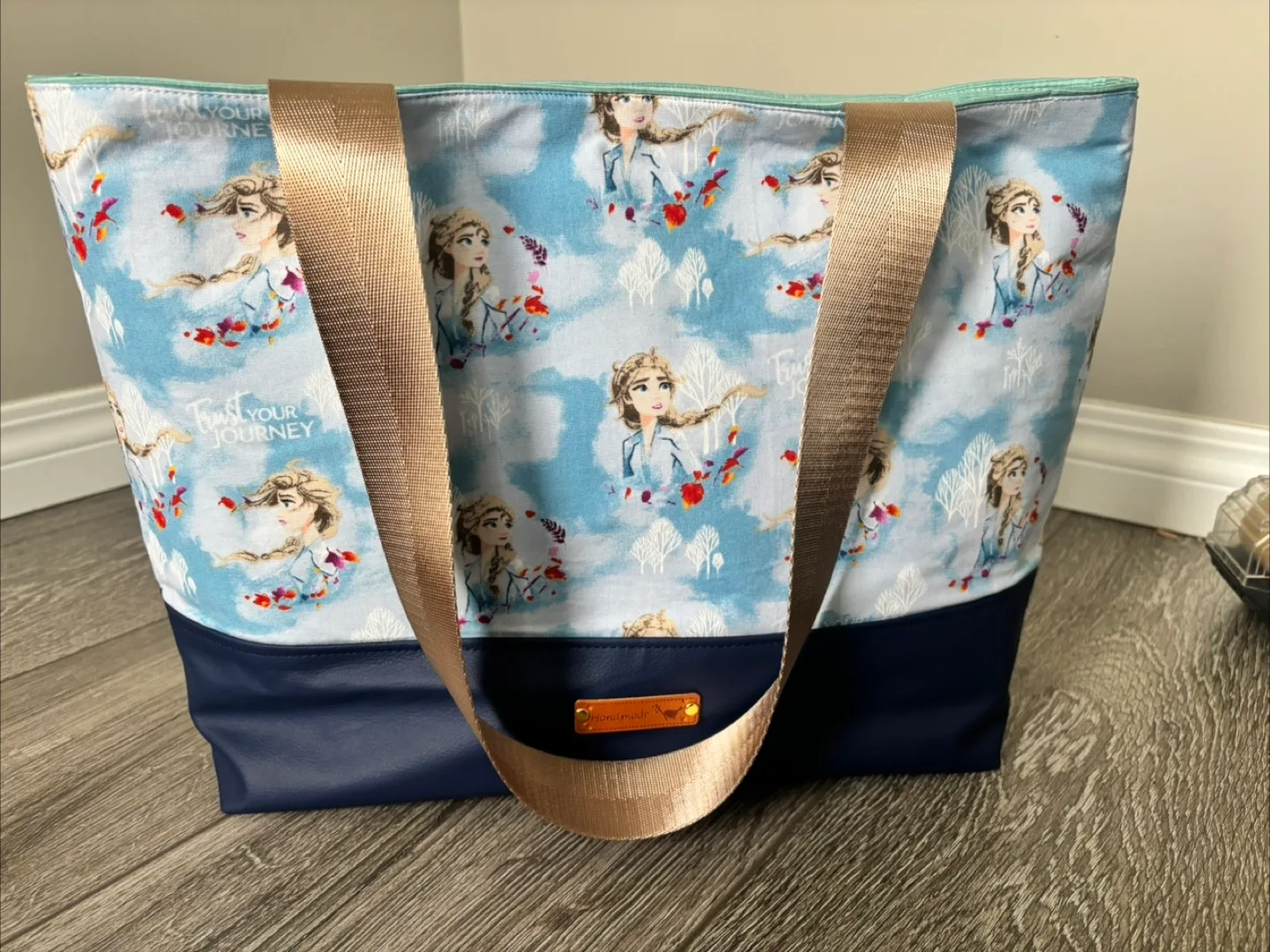 Handmade 'Frozen' Elsa Print Tote Bag thumbnail