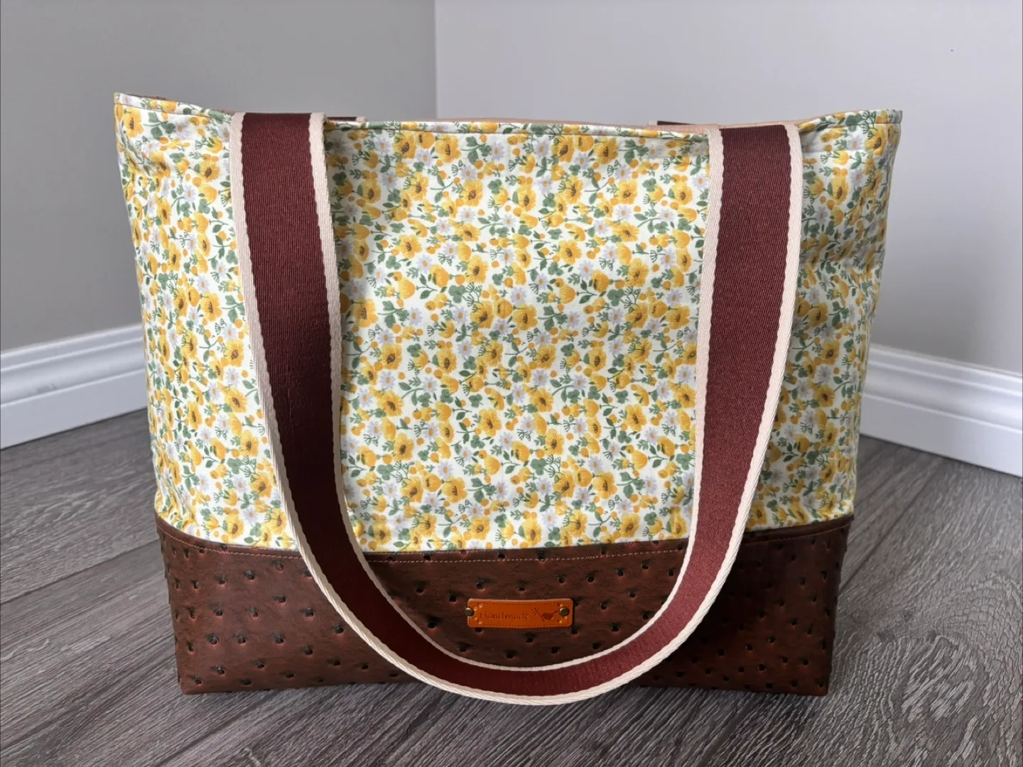 Handmade Floral Tote Bag thumbnail