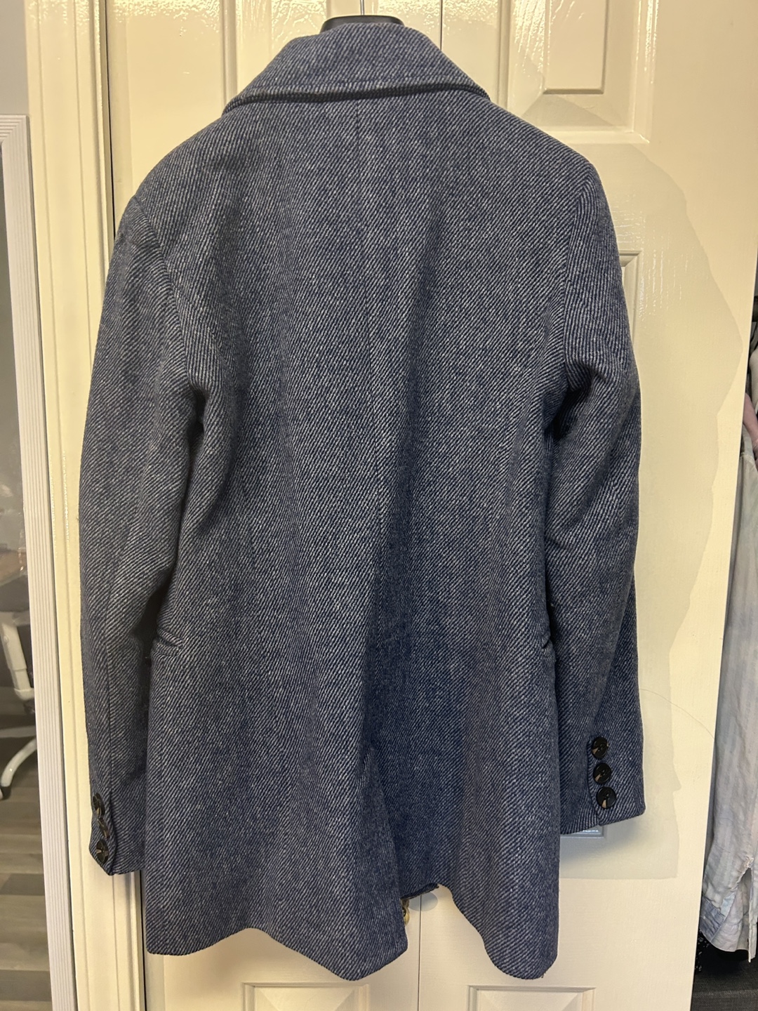 AVEC LES FILLES Blue Wool Blend Double Breasted Blazer - photo 4