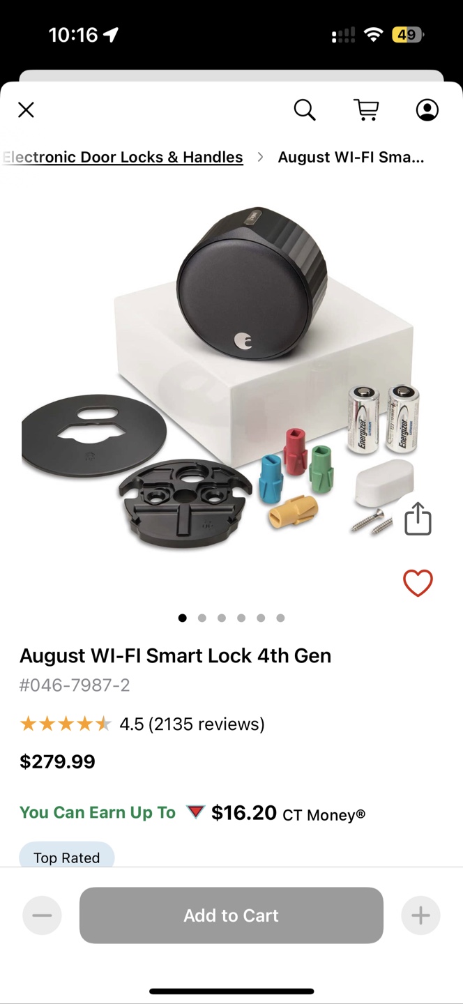 Black August Wi-Fi Smart Lock 4th Gen - photo 3