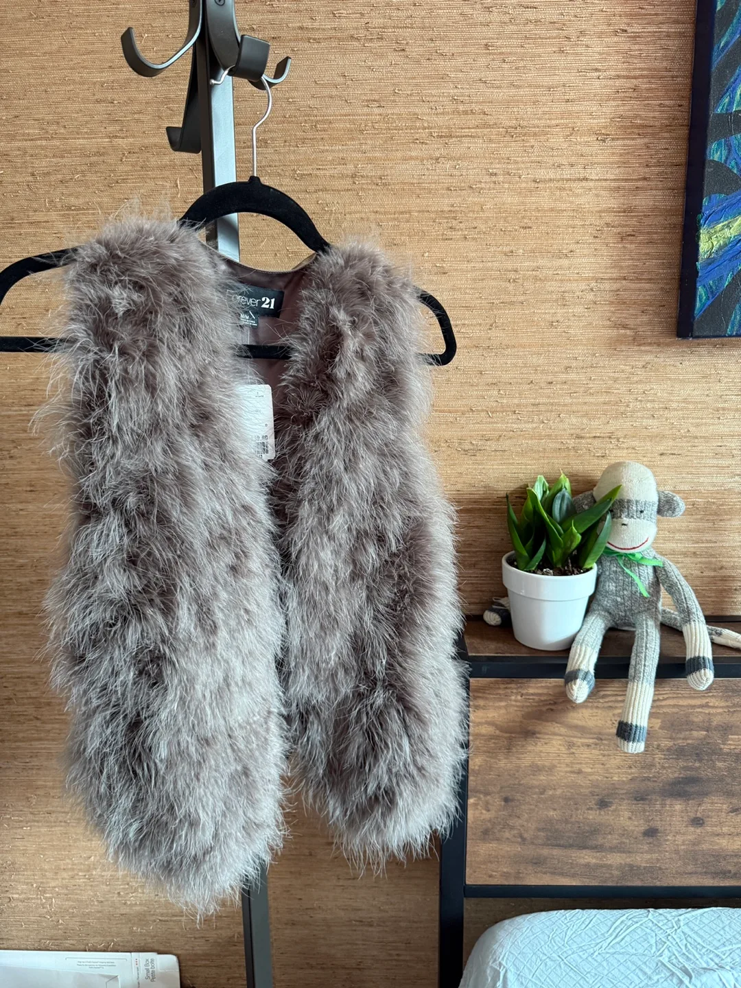 Brand New Feathered Vest - Size M thumbnail