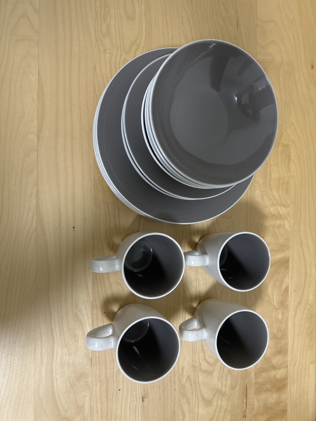 Grey Dinnerware Set: Plates, Bowls, Mugs - photo 3