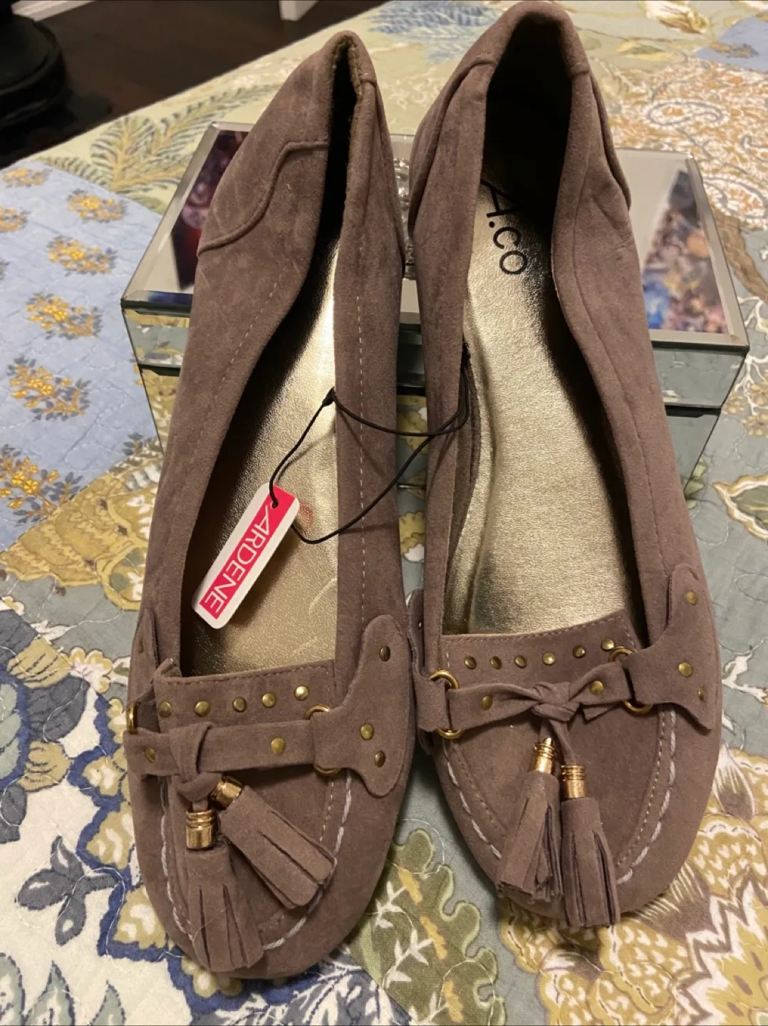 Ardene Brown Loafer Flats - Size 8 thumbnail