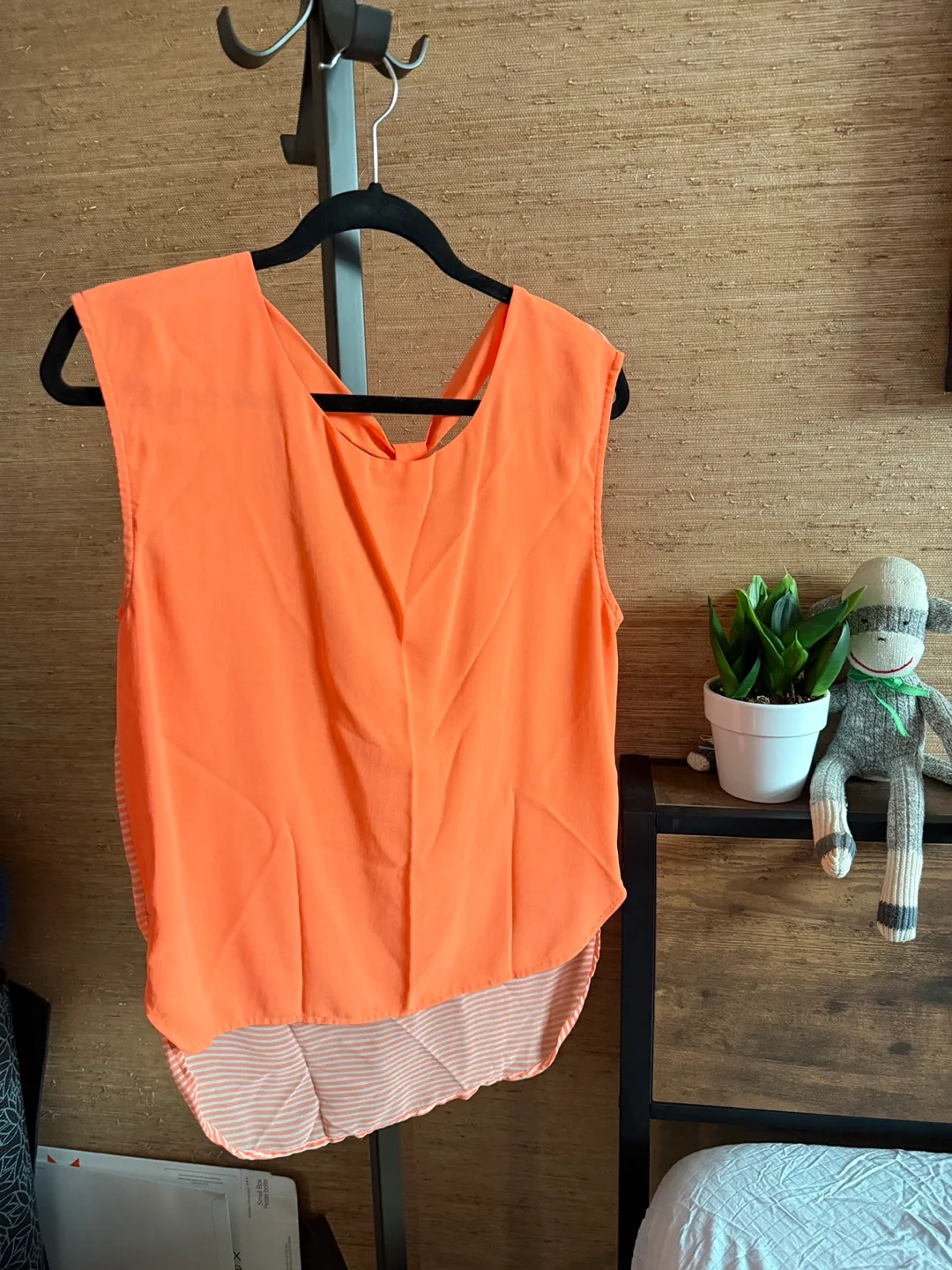 Orange and Stripy Tank Top - Size L thumbnail