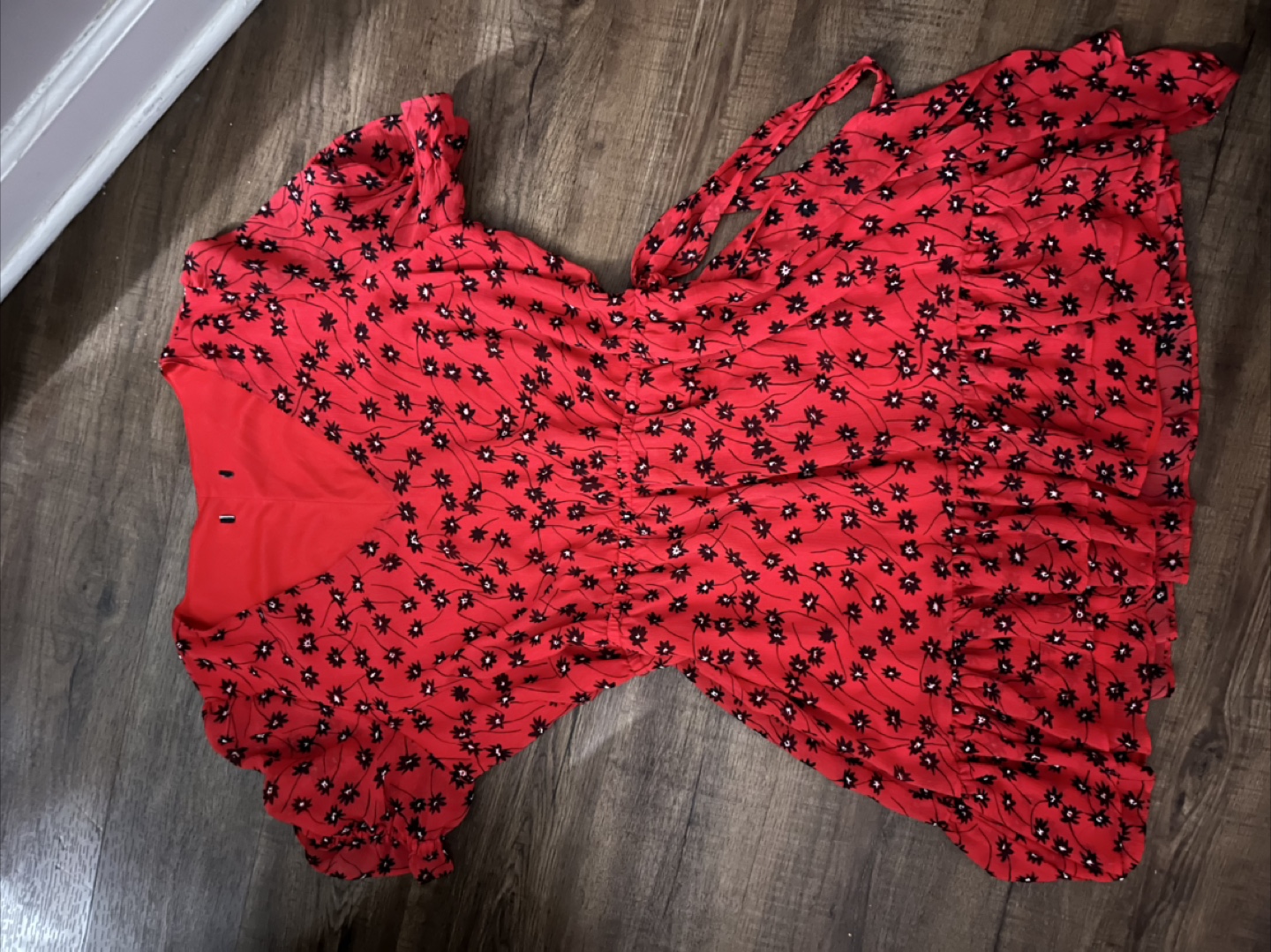 Red Floral Dress