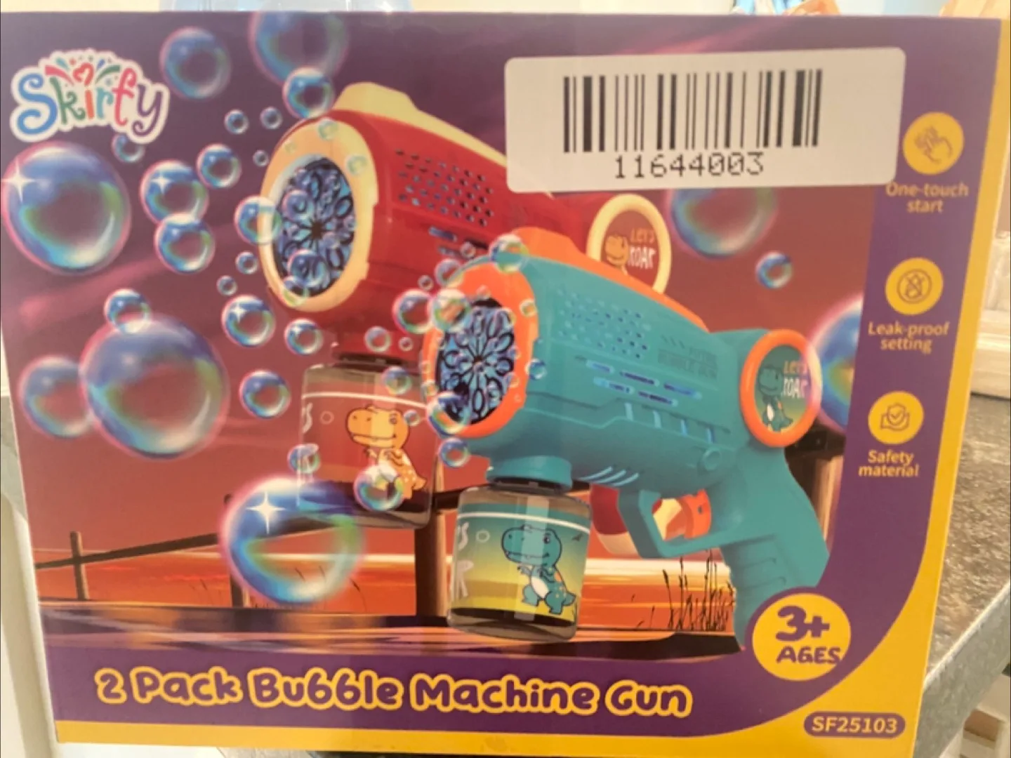 Skirty 2 Pack Bubble Machine Gun - New thumbnail