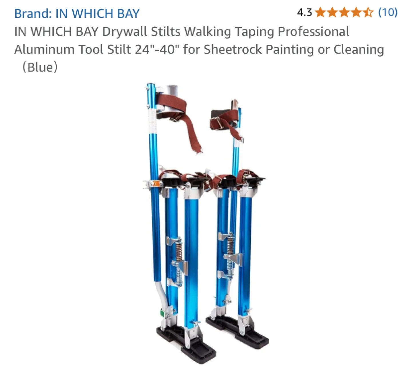 IN WHICH BAY Drywall Stilts 24"-40" thumbnail