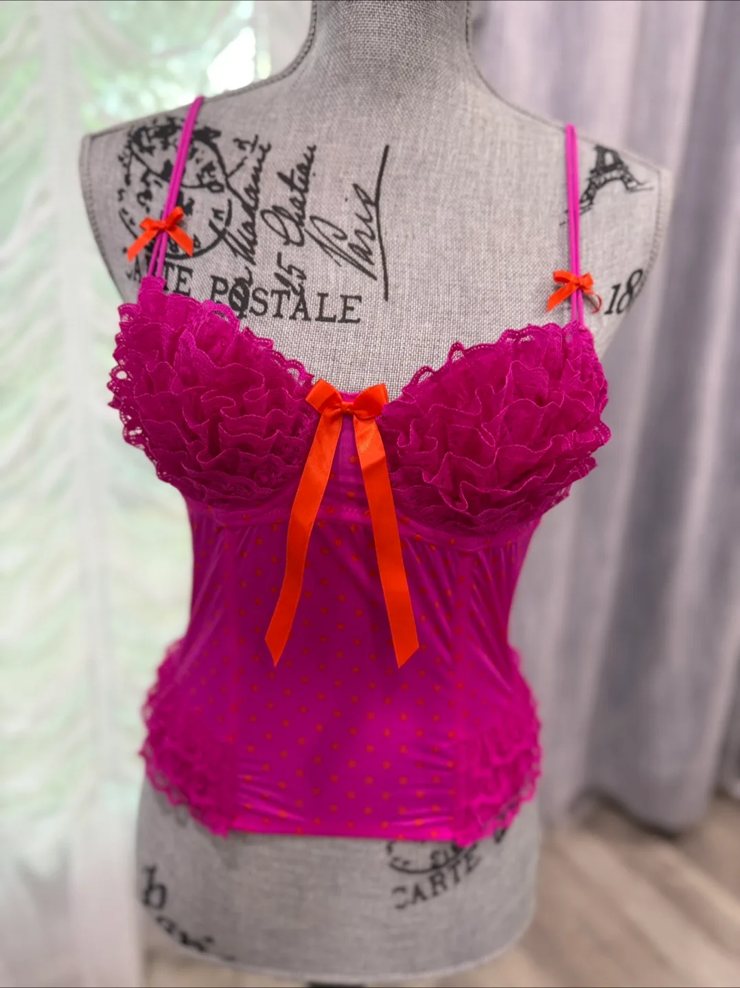 La Senza Pink Cami Top - Size M/M thumbnail