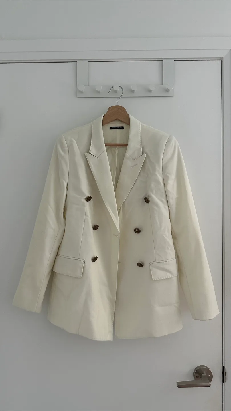 Double Breasted Blazer - Cream image indicator(3)