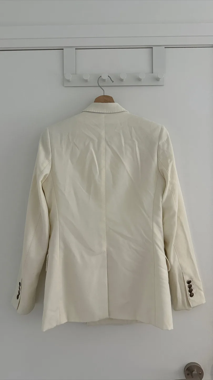 Double Breasted Blazer - Cream image indicator(5)