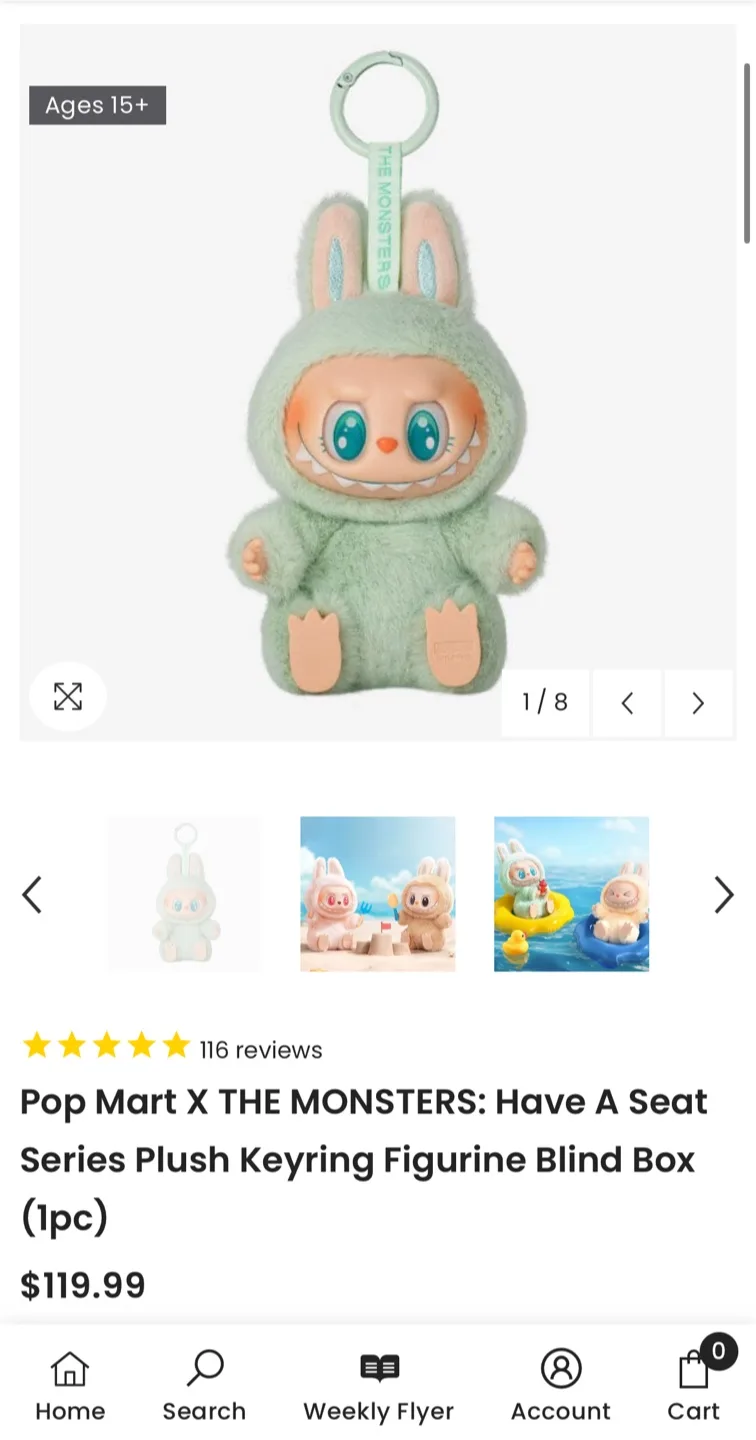 Authentic The Monsters Labubu Plush Doll -Mint image indicator(4)