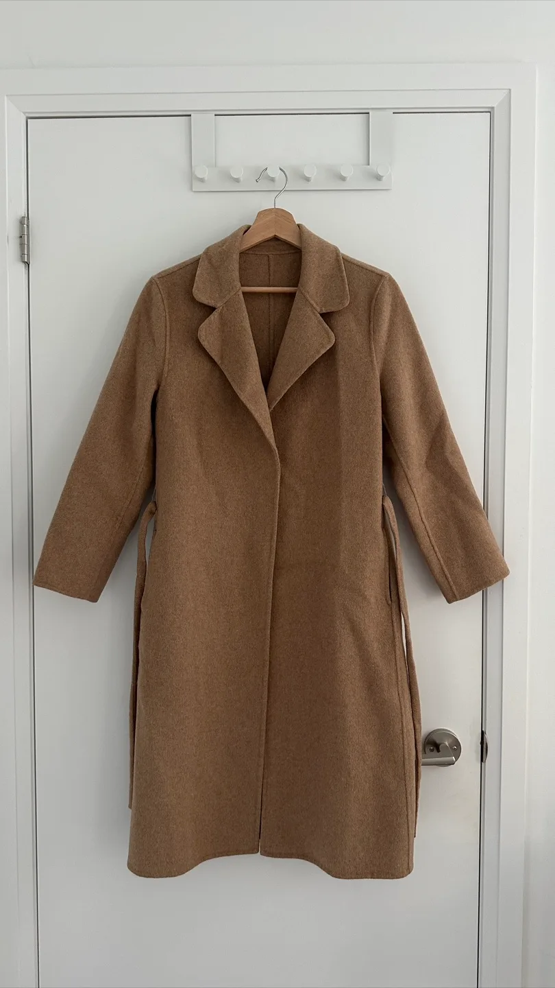 Tan Wool Blend Coat thumbnail