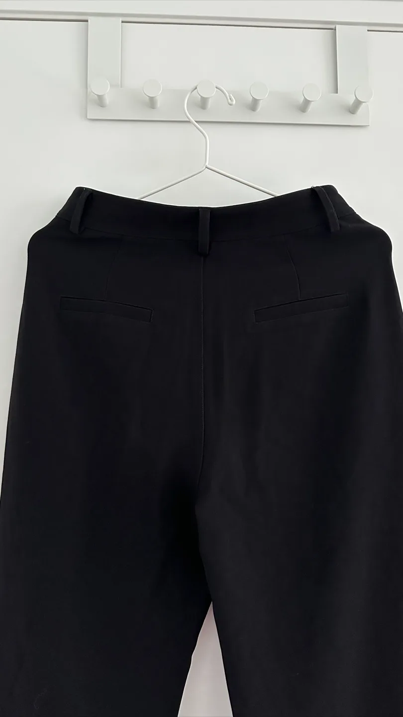 Black Flare Leg Trousers image indicator(4)