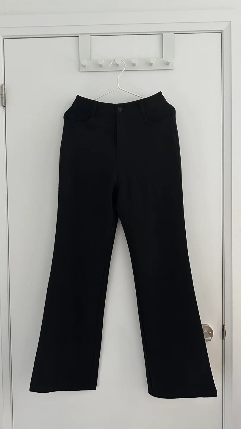 Black Flare Leg Trousers thumbnail