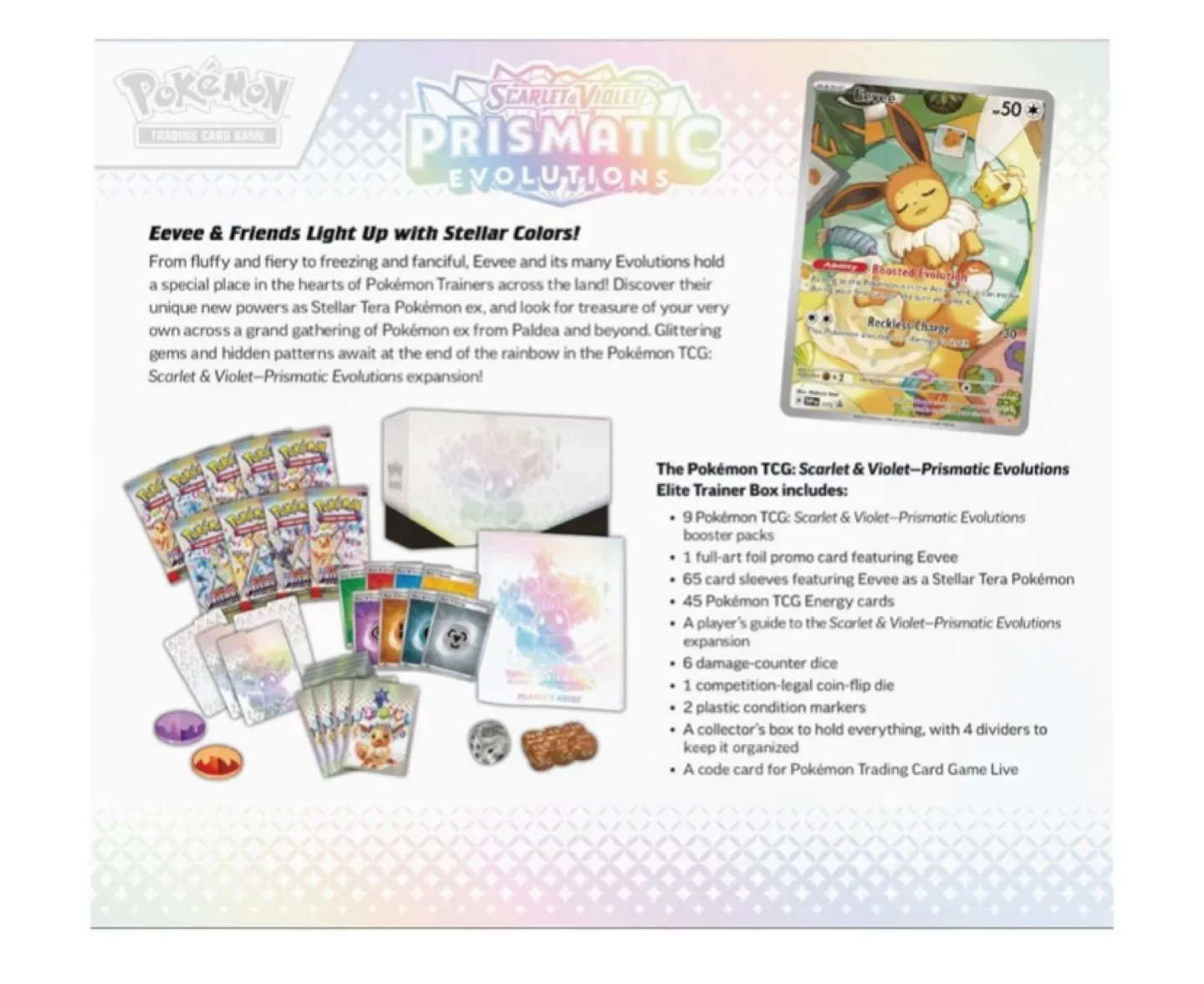 Pokémon TCG Scarlet & Violet Prismatic Eevee Elite Trainer Box image indicator(3)