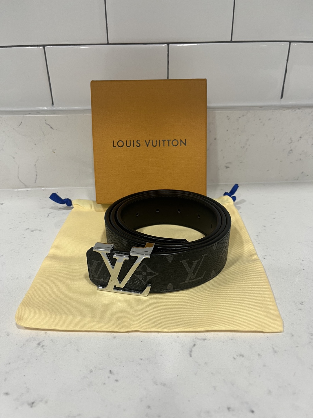 Louis Vuitton Monogram Eclipse Reversible Belt