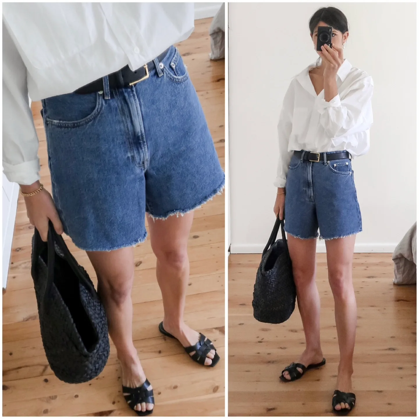 Everlane The A-Line Denim Short in Medium Indigo thumbnail