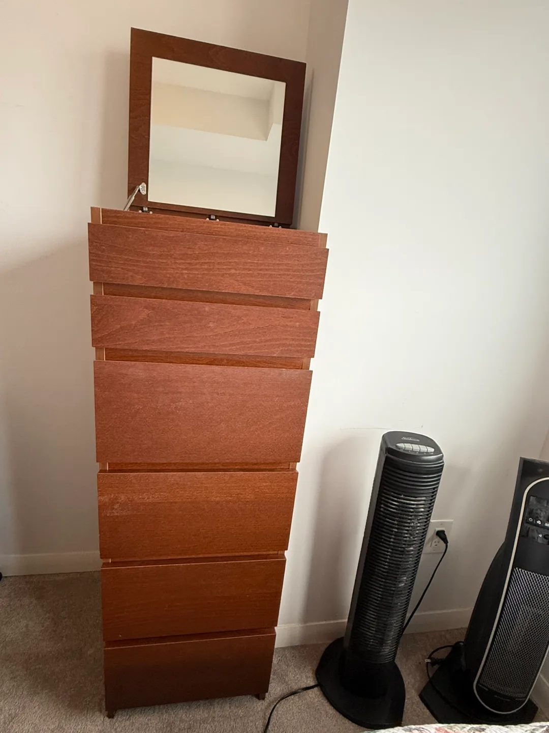 IKEA Hemnes Dressing Table with Mirror - Brown thumbnail