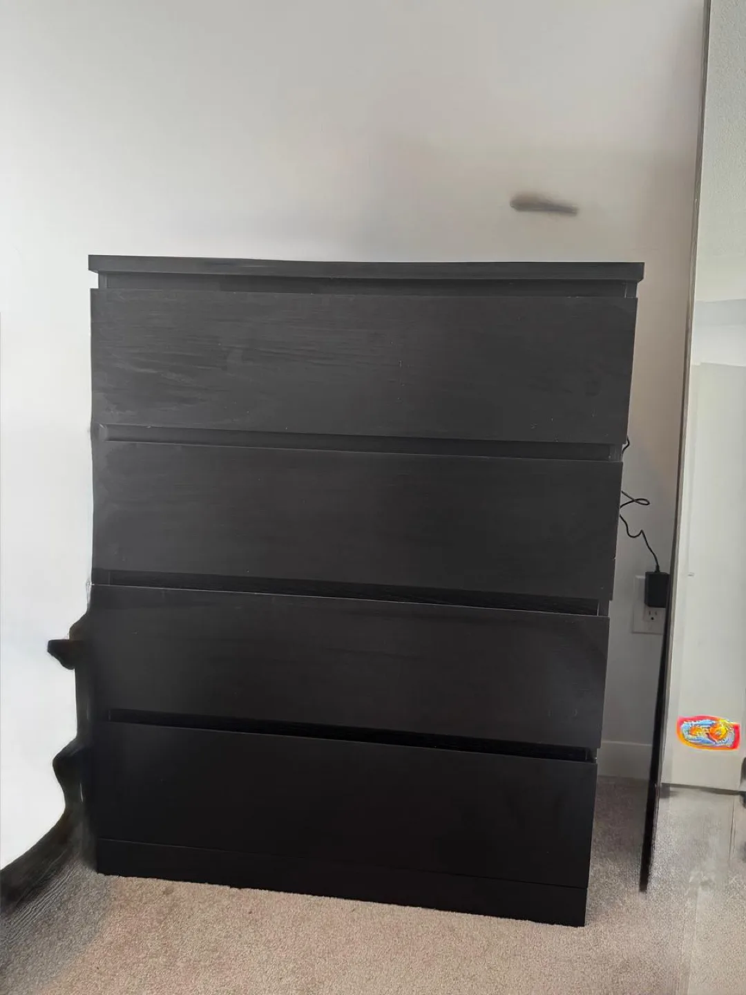 IKEA malm Black-Brown 4-Drawer Dresser thumbnail