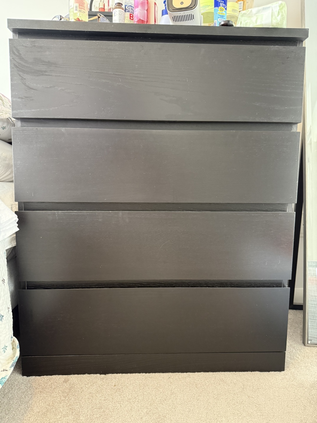 IKEA malm Black-Brown 4-Drawer Dresser - photo 2