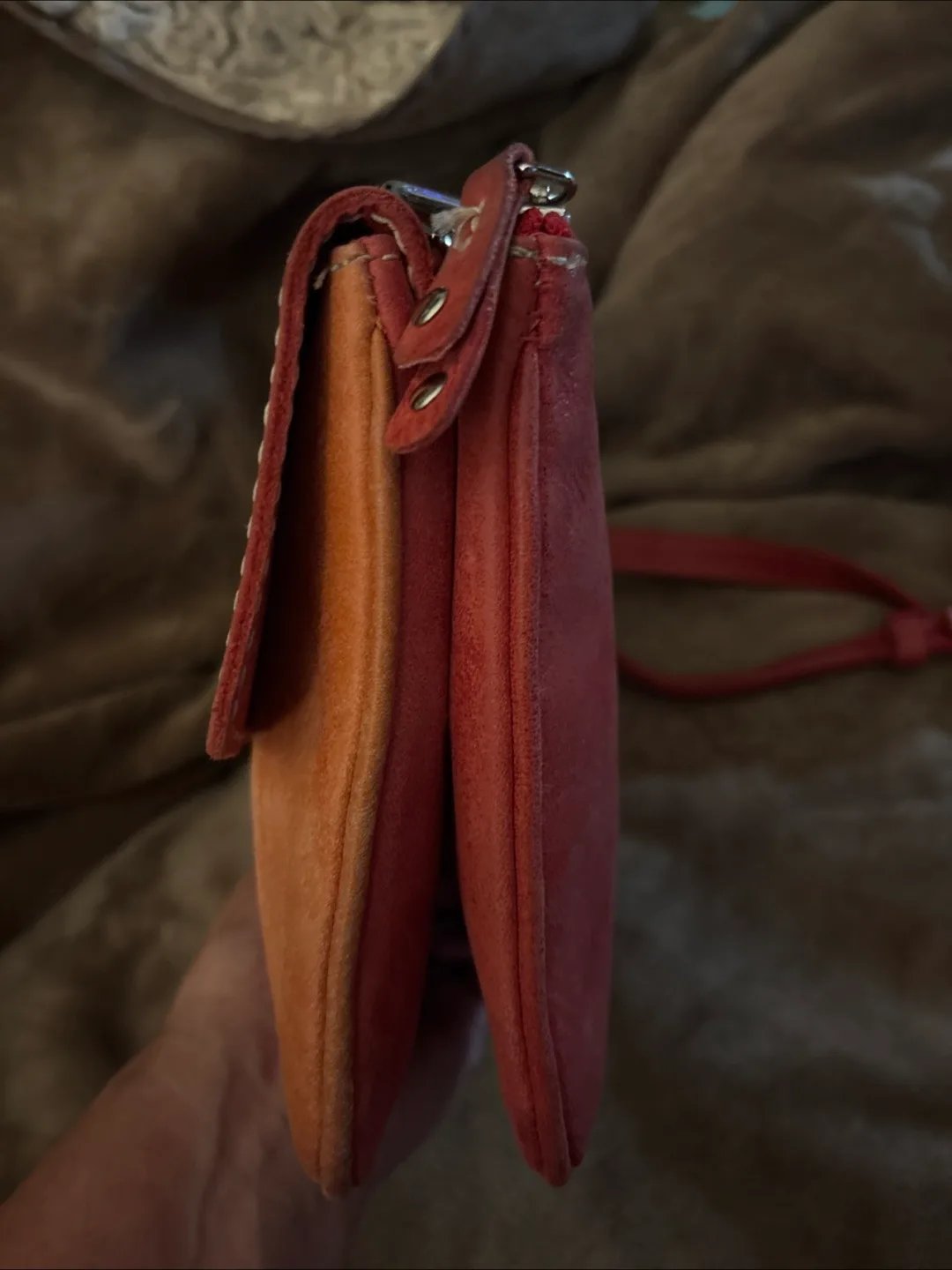 Roots Genuine Leather Crossbody Bag - Orange/Red image indicator(2)